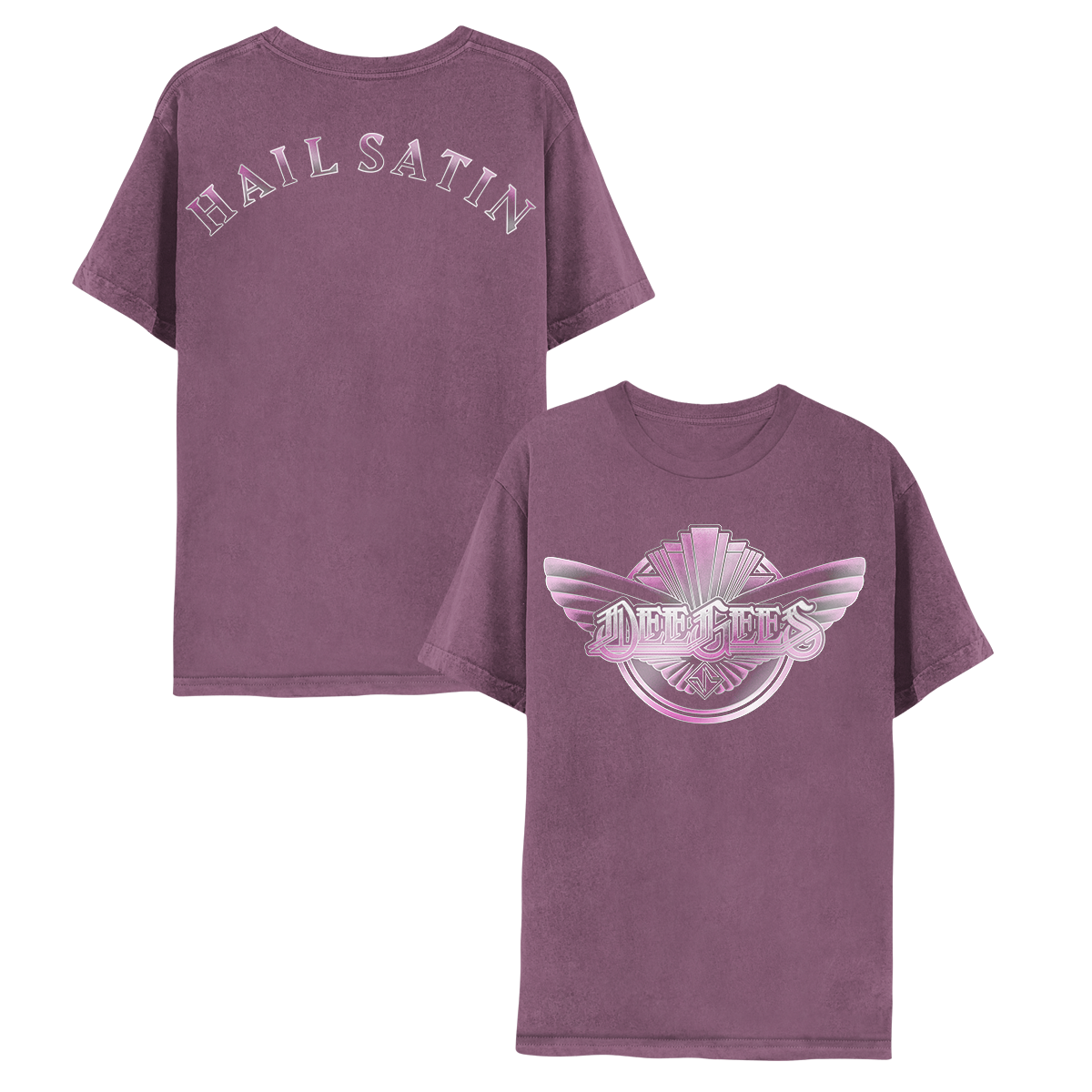 Dee Gees Hail Satin Tee - Plum-Foo Fighters UK Store